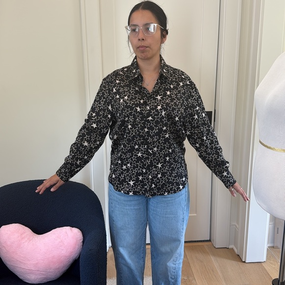 Saint Laurent black and beige button up - Picture 9 of 10